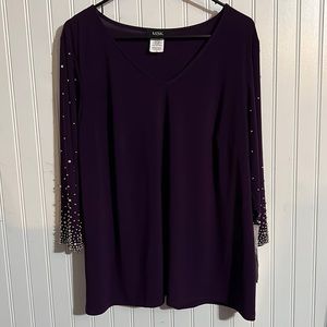 Ladies, deep, purple dress shirt